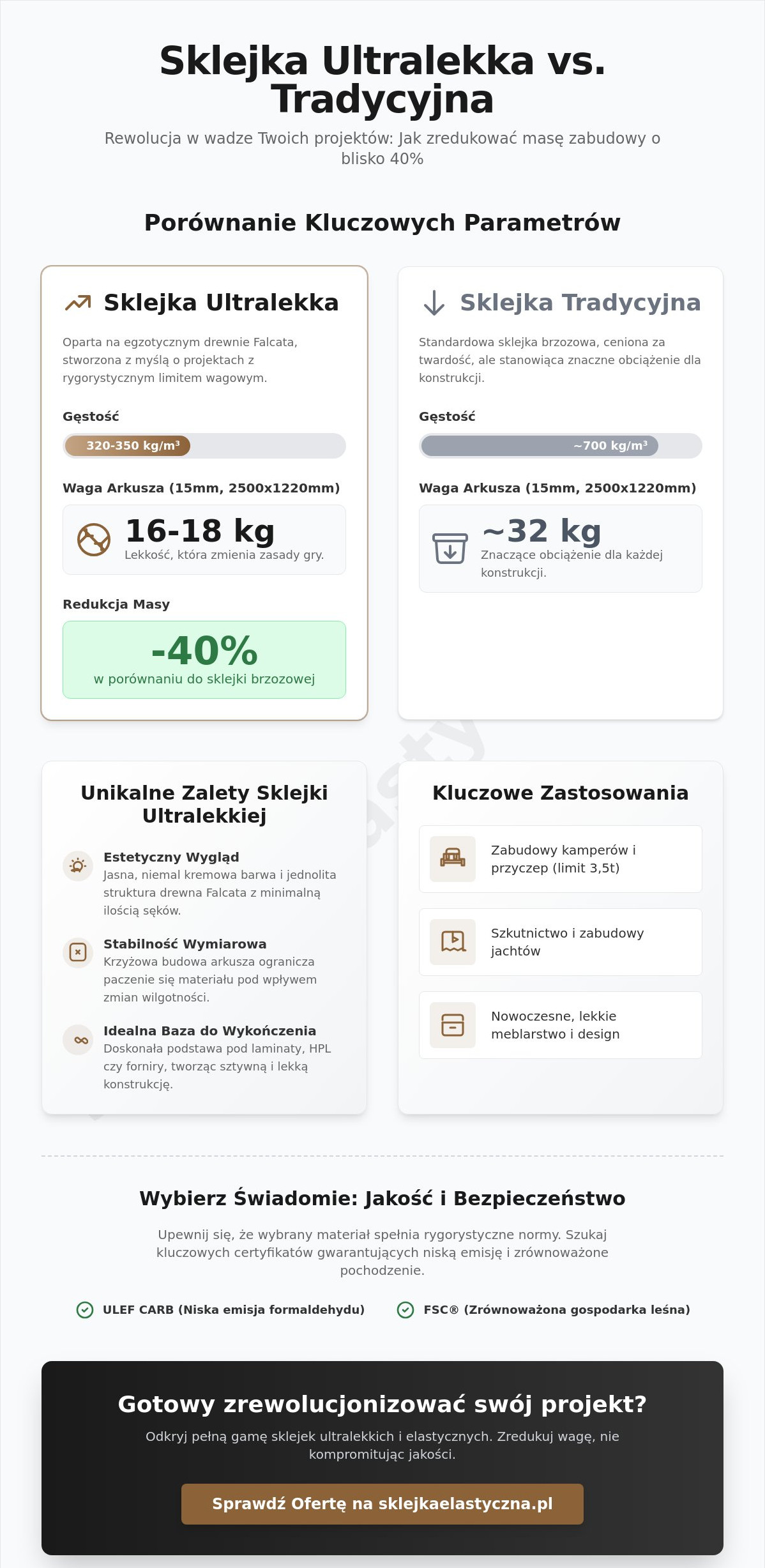 Sklejka ultralekka: Kompletny przewodnik po nowoczesnych materiałach dla stolarstwa i zabudowy kamperów