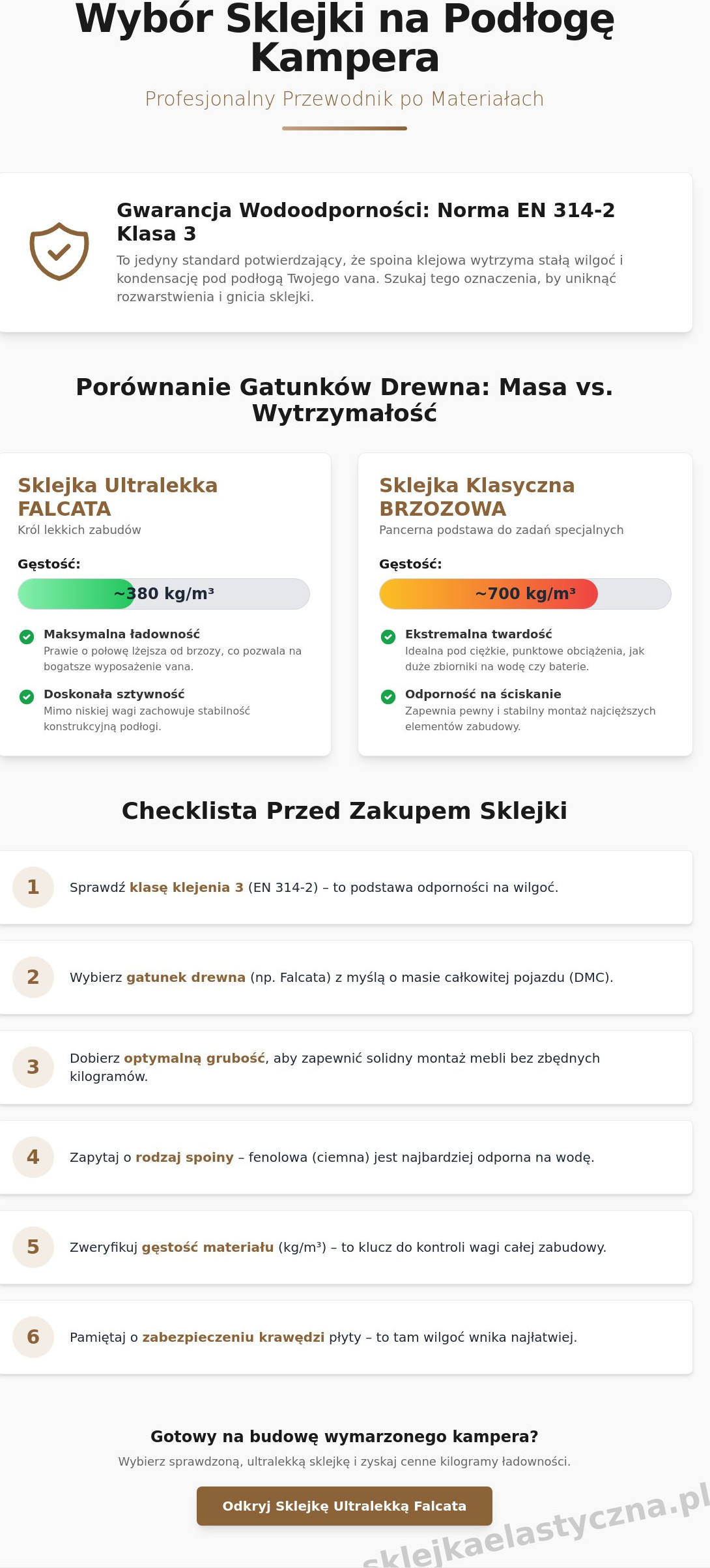 Sklejka wodoodporna na podłogę kampera: Kompletna lista kontrolna wyboru